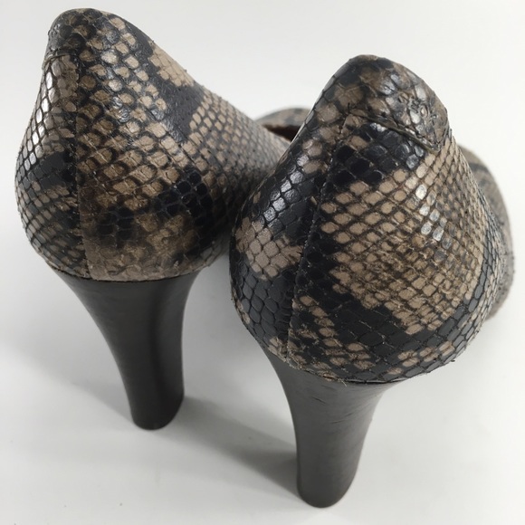Geox Respira Snakeskin Heels Women’s Size 10 - Picture 3 of 5